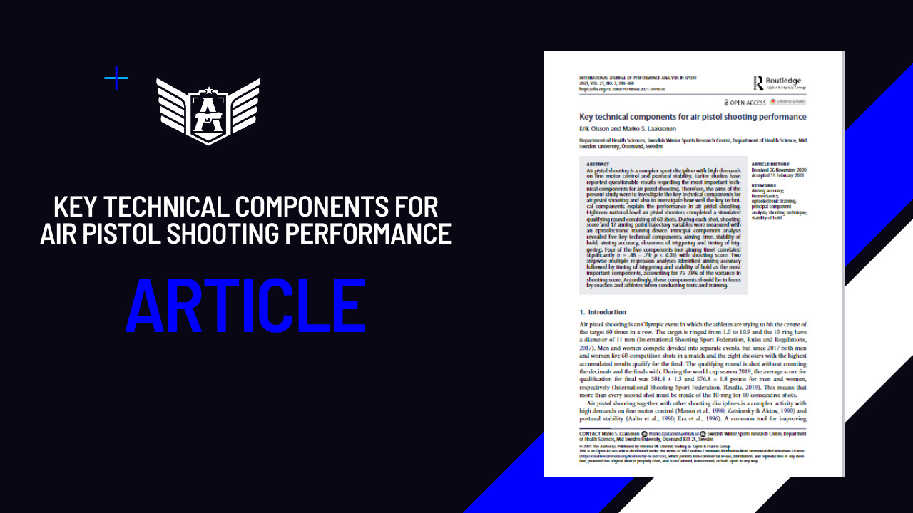 Key technical components for air pistol shooting performance