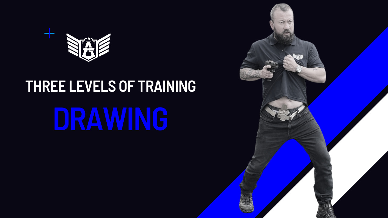 Three levels of training: Drawing from a concealed holster