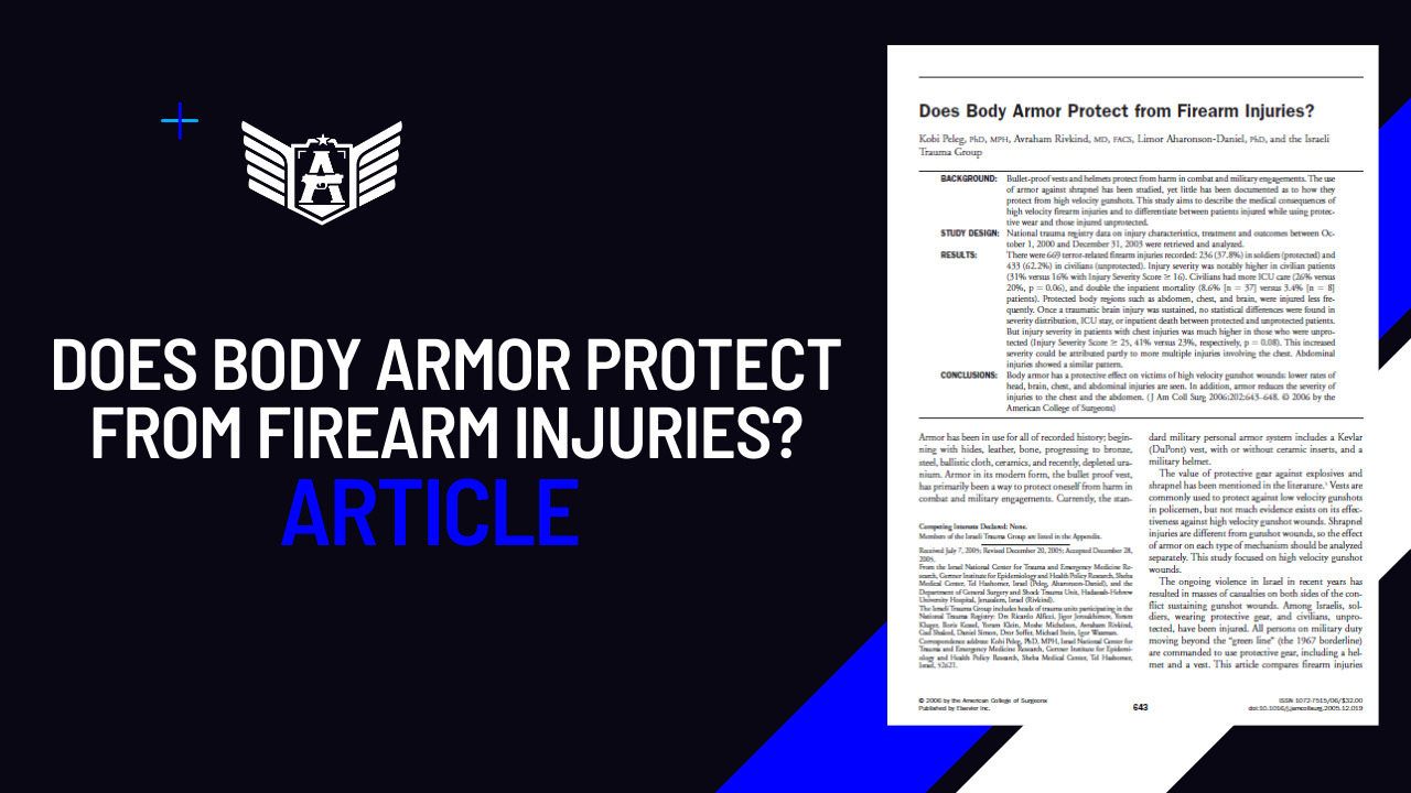 Does Body Armor Protect from Firearm Injuries?