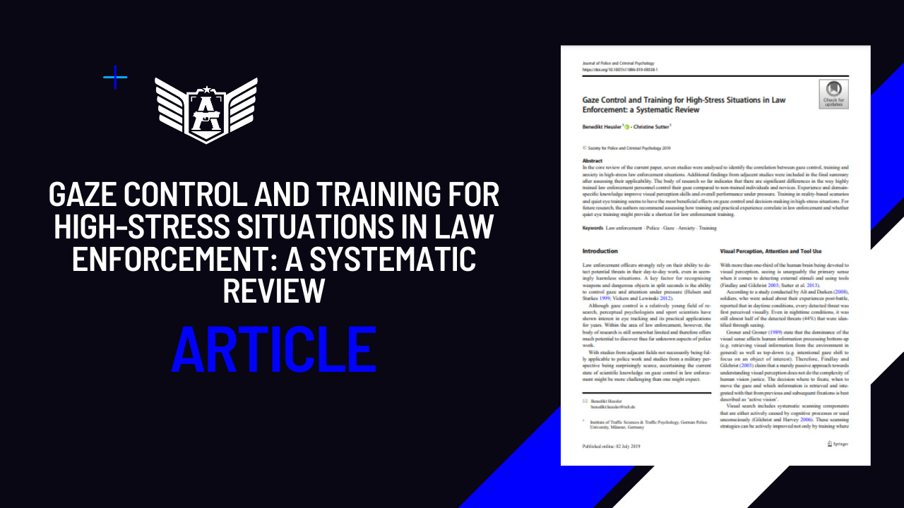 Gaze Control and Training for High-Stress Situations in Law Enforcement: a Systematic Review