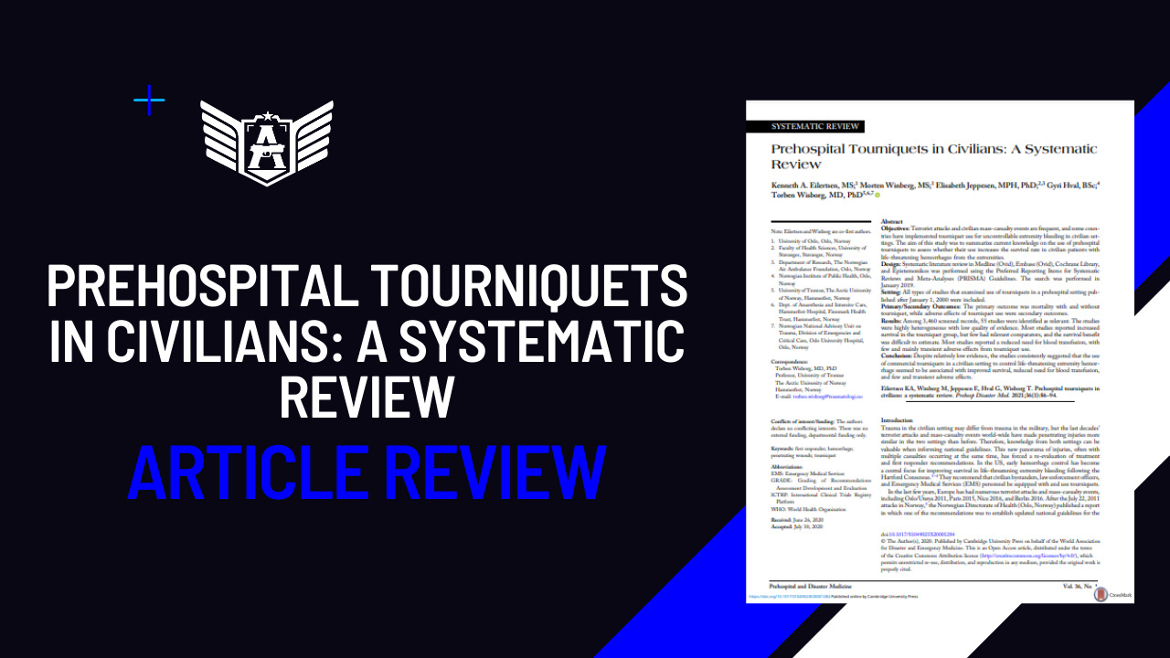 Prehospital Tourniquets in Civilians: A Systematic Review