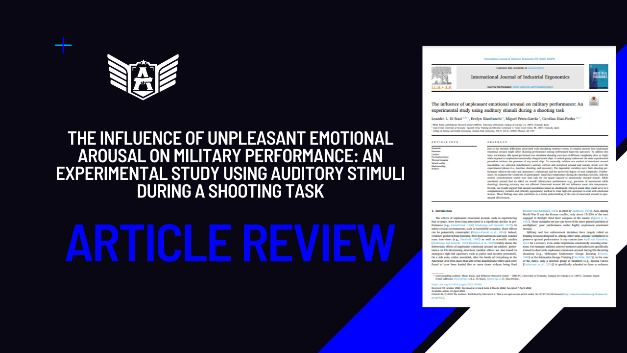 The influence of unpleasant emotional arousal on military performance: An experimental study using auditory stimuli during a shooting task