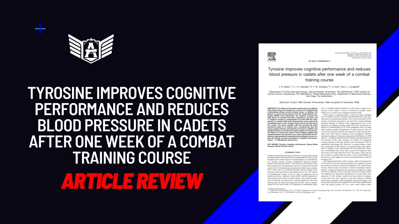 Tyrosine Improves Cognitive Performance and Reduces Blood Pressure in Cadets after One Week of a Combat Training Course
