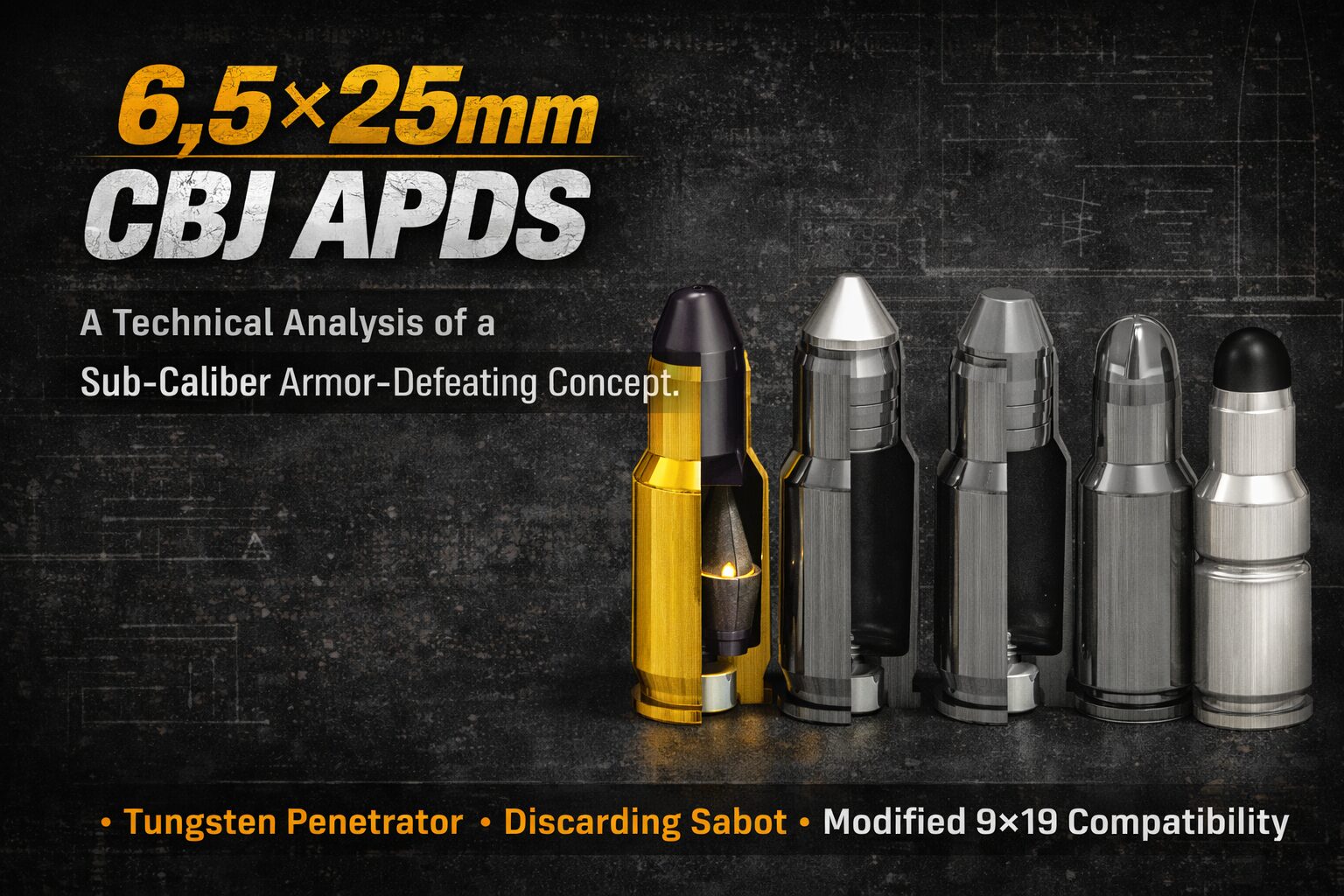 6.5×25mm CBJ APDS – A Technical Overview of a Niche Armor-Defeating PDW Concept