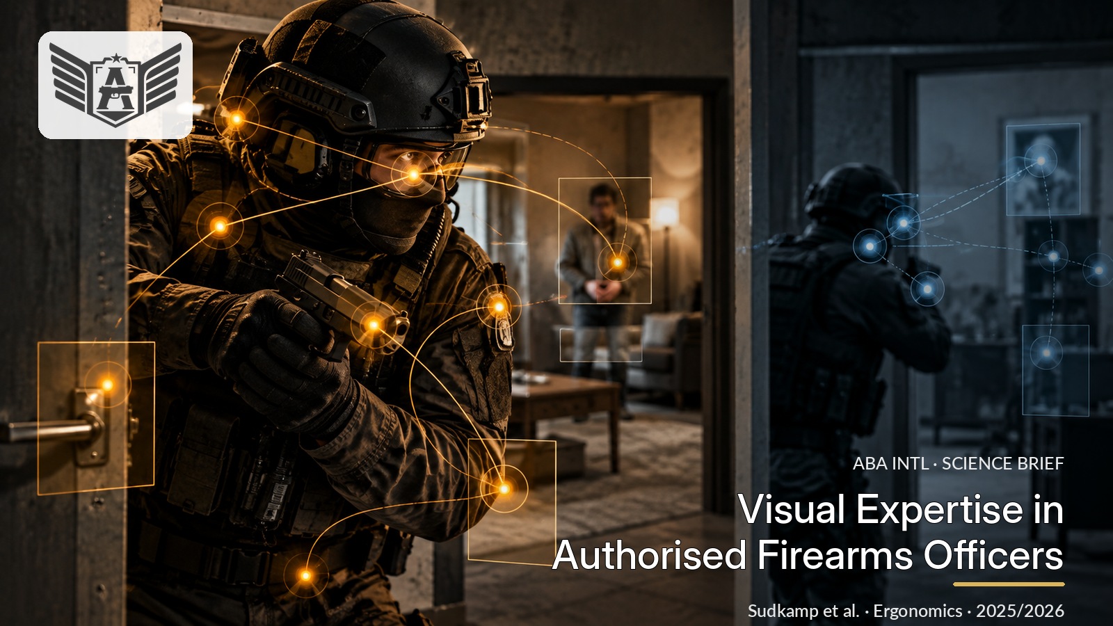 ABA Intl scientific communication cover on visual expertise and gaze behavior in authorised firearms officers.